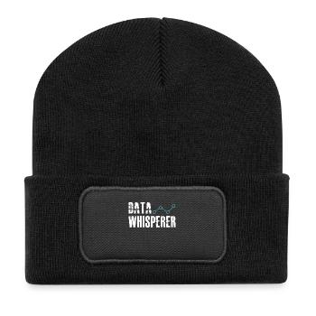 Datenflüsterer, wissenschaftlicher Analyst, Softwareentwickler - Recycelte Patch Beanie - Schwarz - Vorne