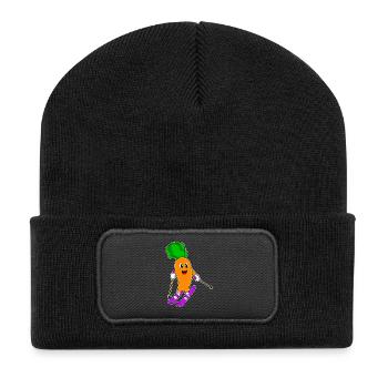 Carrotte Skieur Ski - Beanie recyclé à patch - noir - Devant