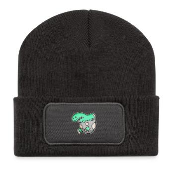 Baby Dino - Recycelte Patch Beanie - Dunkelgrau - Vorne