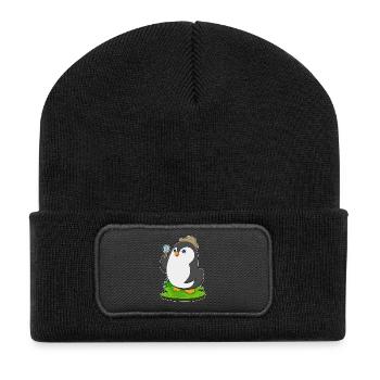Penguin Detective Magnifier - Recycled Patch Beanie - black - Front