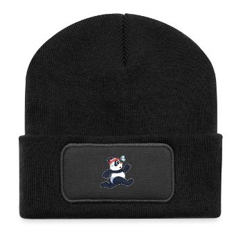 Panda Jogger Jogging Sport - Recycled Patch Beanie - black - Front