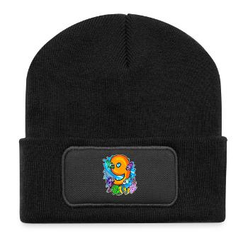 9 years old - 9th birthday with animal motif - Recycled Patch Beanie - black - Front