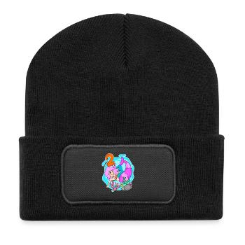 Girl 2 years old 2nd birthday mermaid - Recycled Patch Beanie - black - Front
