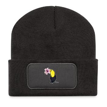 Tukan Lilie  - Recycelte Patch Beanie - Dunkelgrau - Vorne
