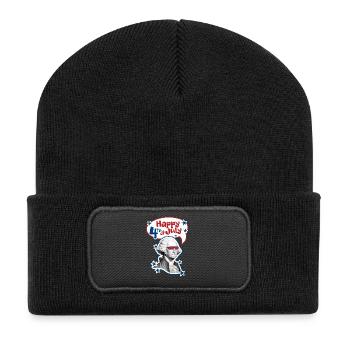 4-th July - Independence Day. If you love freedom - Recycled Patch Beanie - black - Front