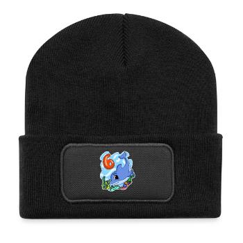 6th birthday motif dolphin - six years old - Recycled Patch Beanie - black - Front