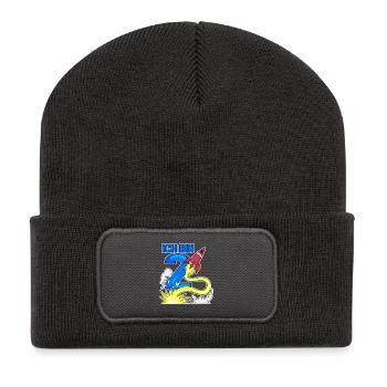 2 Birthday Boy Astronaut Rocket - deux ans - Beanie recyclé à patch - charbon - Devant