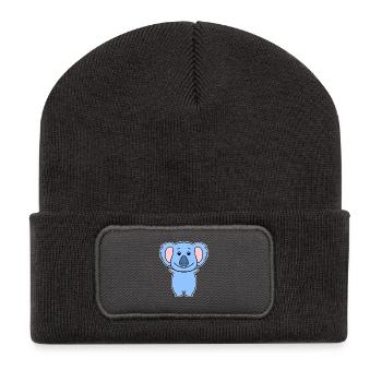 Koala - Beanie recyclé à patch - charbon - Devant