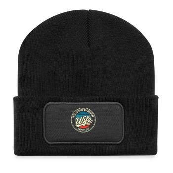 Wife So Looks A Best Wife Saying Gift - Recycled Patch Beanie - black - Front