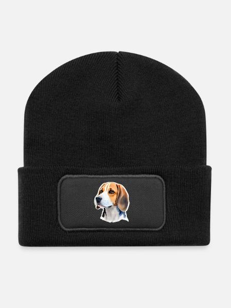Beagle - Recycelte Patch Beanie - Schwarz