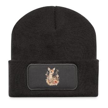 Fawn fawn - Recycled Patch Beanie - dark grey - Front