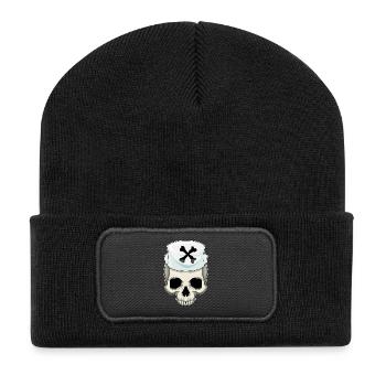 Skull Nurse - Recycled Patch Beanie - black - Front