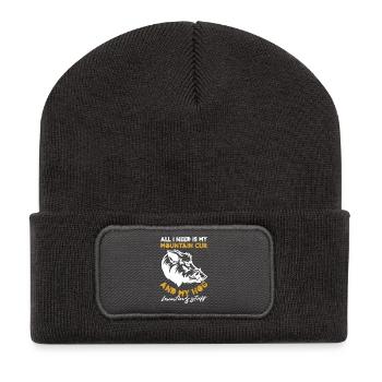 All I need is Mountain Cur and Hog hunting stuff - Recycelte Patch Beanie - Dunkelgrau - Vorne
