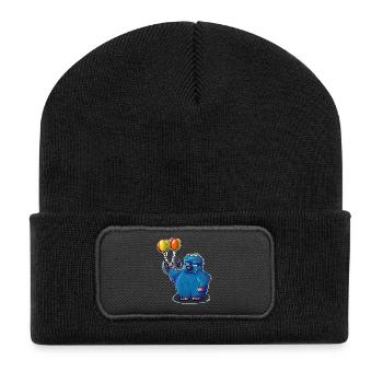 Le petit monstre de fitness - Beanie recyclé à patch - noir - Devant