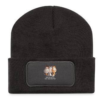 Mir Reichts Ich Geh Reiten Pferde Spruch I Reiter - Recycelte Patch Beanie - Dunkelgrau - Vorne
