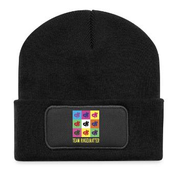 Serpent d’herbe de l’équipe - Beanie recyclé à patch - noir - Devant