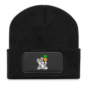 Carotte de lapin - Beanie recyclé à patch - noir - Devant