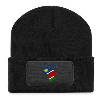 Namibie Carte de l’Afrique - Beanie recyclé à patch - noir - Devant