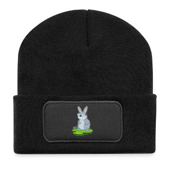 Lunettes de lapin - Beanie recyclé à patch - noir - Devant