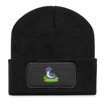 Snake Glasses - Recycled Patch Beanie - black - Front