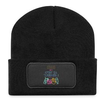 c est ta tournée ! Design humour apéro - Beanie recyclé à patch - noir - Devant