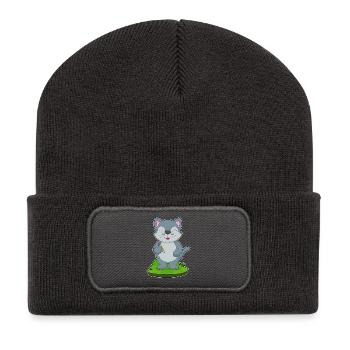 École du Crayon des Élèves Chats - Beanie recyclé à patch - charbon - Devant