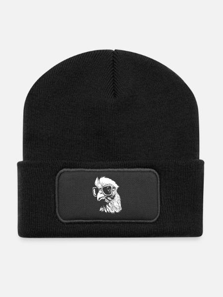 intelligentes Huhn - Recycelte Patch Beanie - Schwarz