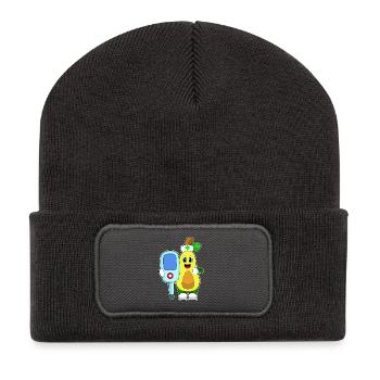 Thermomètre clinique Avocado Nurse - Beanie recyclé à patch - charbon - Devant