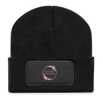 Weltbeste Fußballerin Fußball Hobby Geschenk - Recycelte Patch Beanie - Schwarz - Vorne