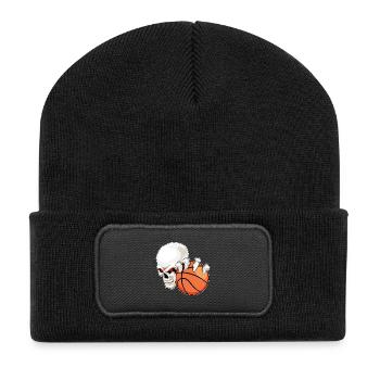 Skull Basketball Player Basketball - Recycled Patch Beanie - black - Front