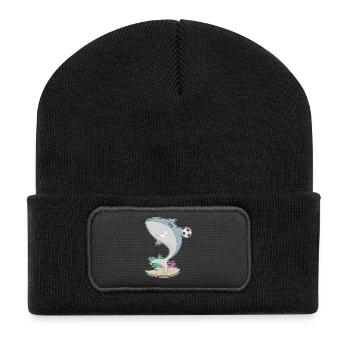 Joueur de handball requin Handball - Beanie recyclé à patch - noir - Devant