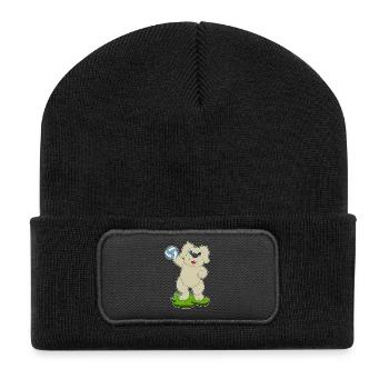 Joueur de volley-ball canin Volleyball - Beanie recyclé à patch - noir - Devant