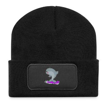 Seal Snowboarder Snowboard - Beanie recyclé à patch - noir - Devant
