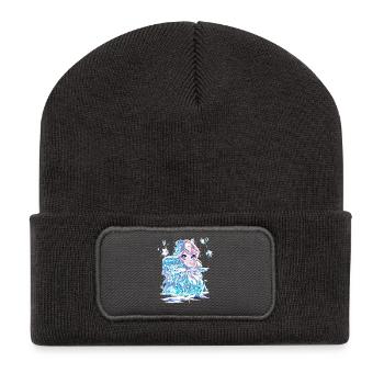 Ice Crystal Snow Queen Anime Ice Princess - Recycled Patch Beanie - dark grey - Front