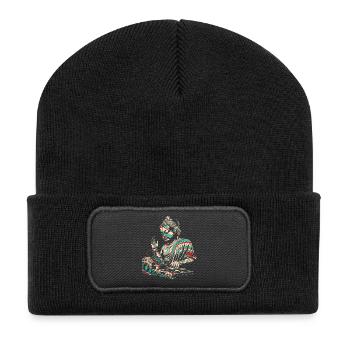 DJ Buddha - Recycelte Patch Beanie - Schwarz - Vorne