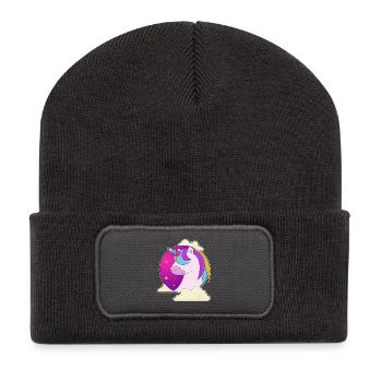 Unicorn Clouds - Recycled Patch Beanie - dark grey - Front