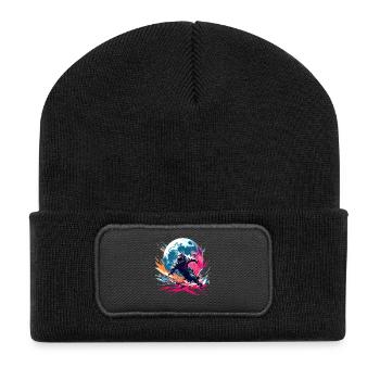 Astronaute Coloré Lune Runner Astro Run - Beanie recyclé à patch - noir - Devant