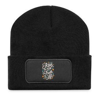 Jesus The Way The Truth The Life - Recycled Patch Beanie - black - Front