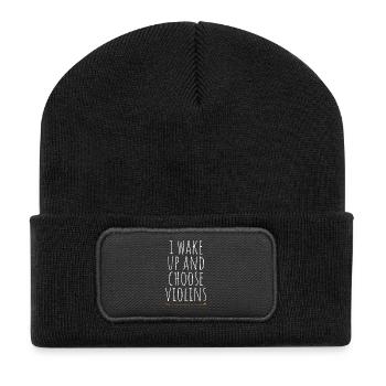 Violinist I Wake Up And Choose Violins Violin - Recycled Patch Beanie - black - Front