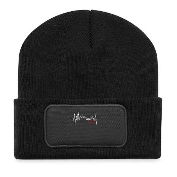 Venice Skyline Heartbeat Italy I Love Venezia - Recycled Patch Beanie - black - Front