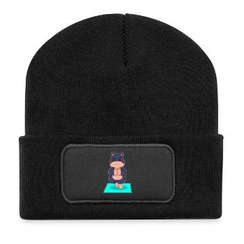 Mole Yoga Fitness Méditation - Beanie recyclé à patch - noir - Devant