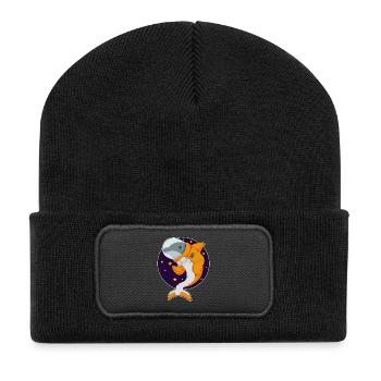 Dauphin Astronaute Espace - Beanie recyclé à patch - noir - Devant