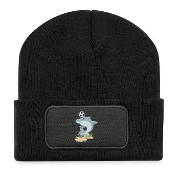 Dolphin Soccer Joueur De Football - Beanie recyclé à patch - noir - Devant