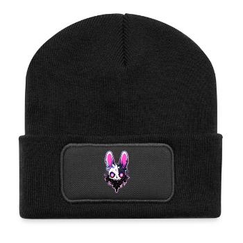 Kawaii Bunny Cute Goth Bunny Grunge Gothic Outfit - Recycled Patch Beanie - black - Front