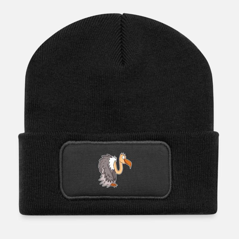 Geier - Recycelte Patch Beanie - Schwarz