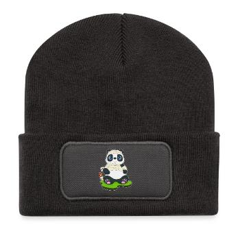 Panda Mummy Candle - Recycled Patch Beanie - dark grey - Front