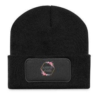 Schweiz Luzern Mädchen Heimat Geschenk - Recycelte Patch Beanie - Schwarz - Vorne