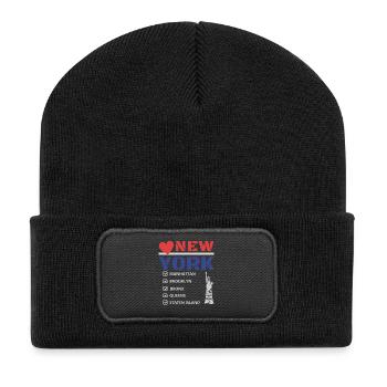 New York City Fünf Bezirke lieben die New Yorker Bronx - Recycelte Patch Beanie - Schwarz - Vorne