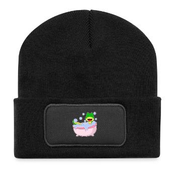 Snake Bathing Bathtub - Recycled Patch Beanie - black - Front