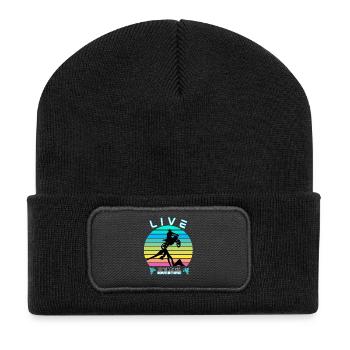 Living Life as an Adventure - Moto Cross - Recycled Patch Beanie - black - Front